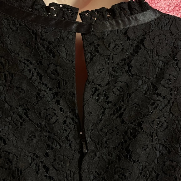 Betsey Johnson black lace and ribbon Babydoll dress. Sz 8. - Picture 11 of 17